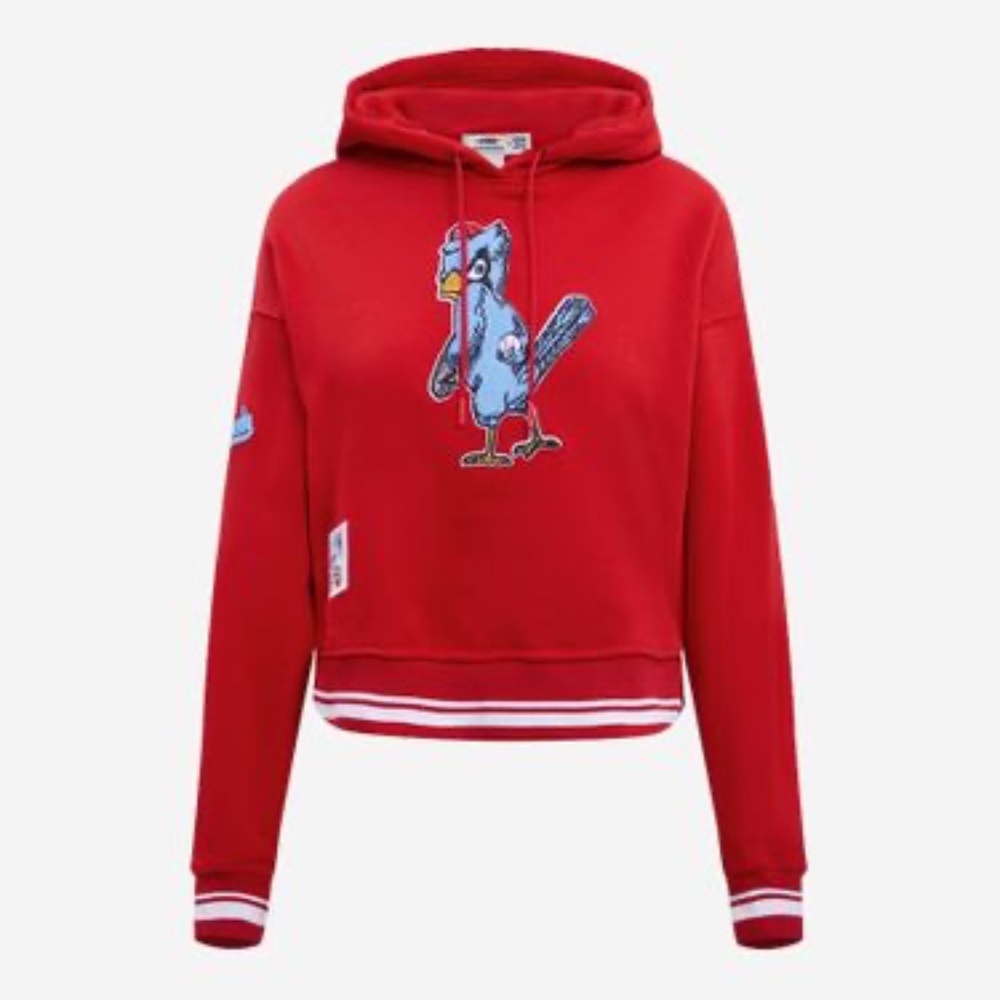 St. Louis Cardinals Retro Classic Fleece Cropped Pull Over Hoodie
